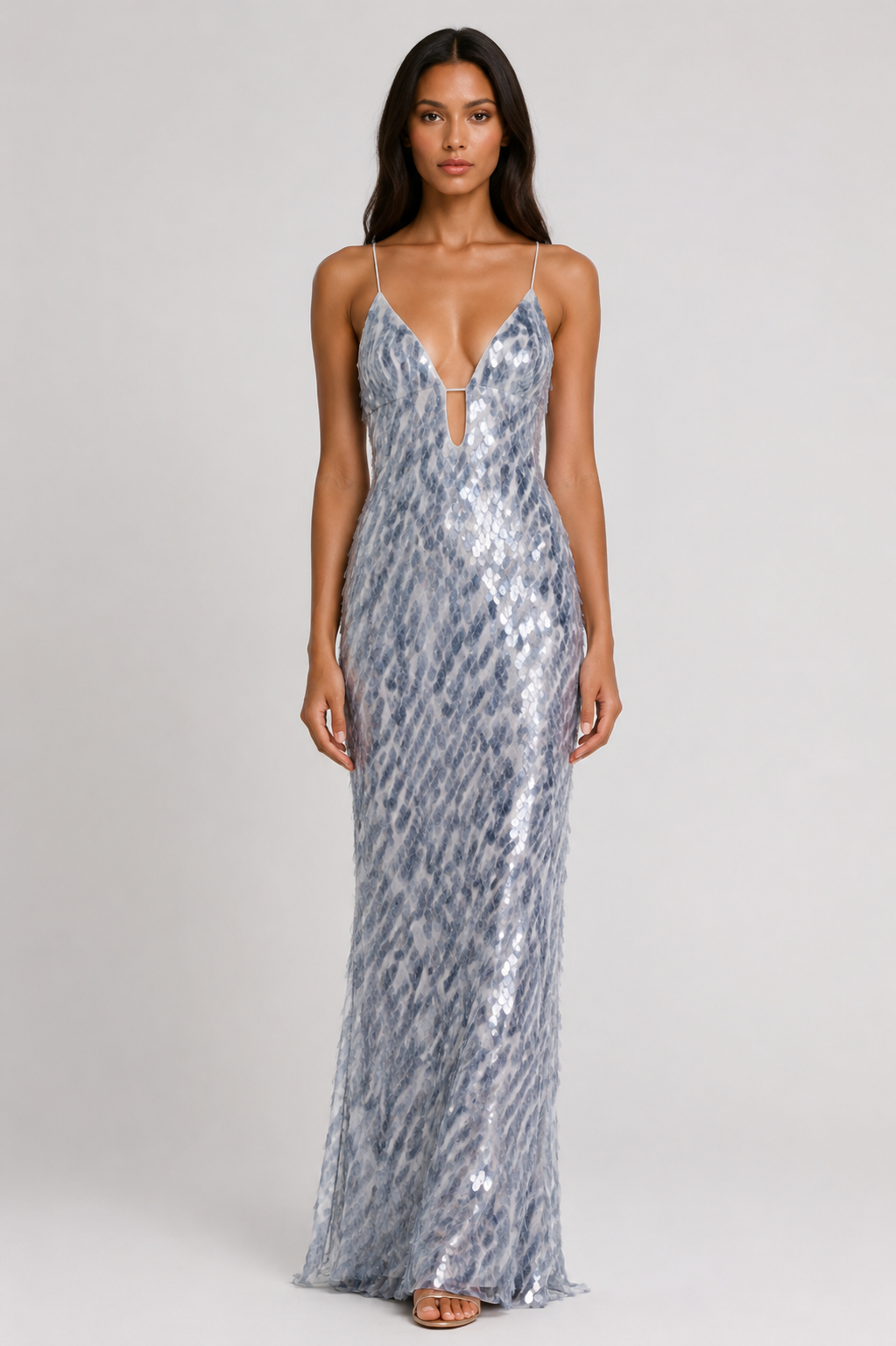 Misha | Sapphire Gown (Dove Grey)