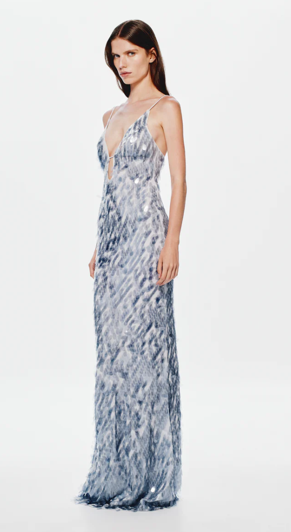 Misha | Sapphire Gown (Dove Grey)