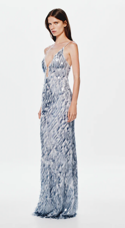 Misha | Sapphire Gown (Dove Grey)