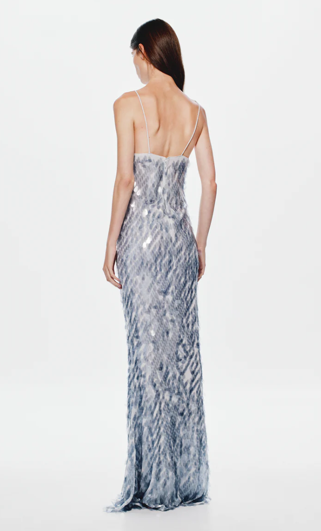 Misha | Sapphire Gown (Dove Grey)
