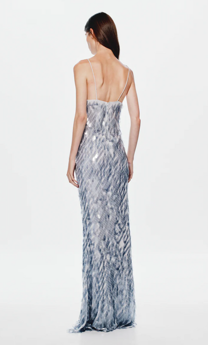Misha | Sapphire Gown (Dove Grey)