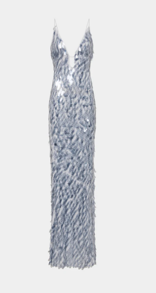 Misha | Sapphire Gown (Dove Grey)